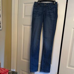 PAIGE Women's Straight Leg Blue Jeans